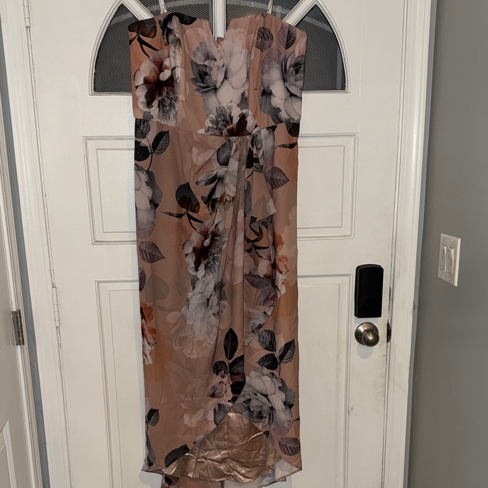 Floral convertible Strapless/spaghetti strap Dress